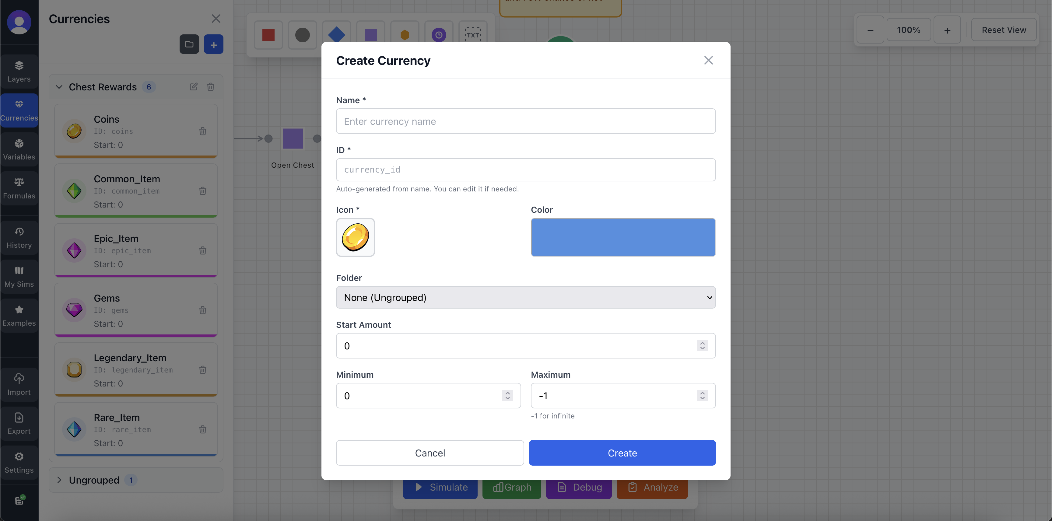 Create Currency Modal