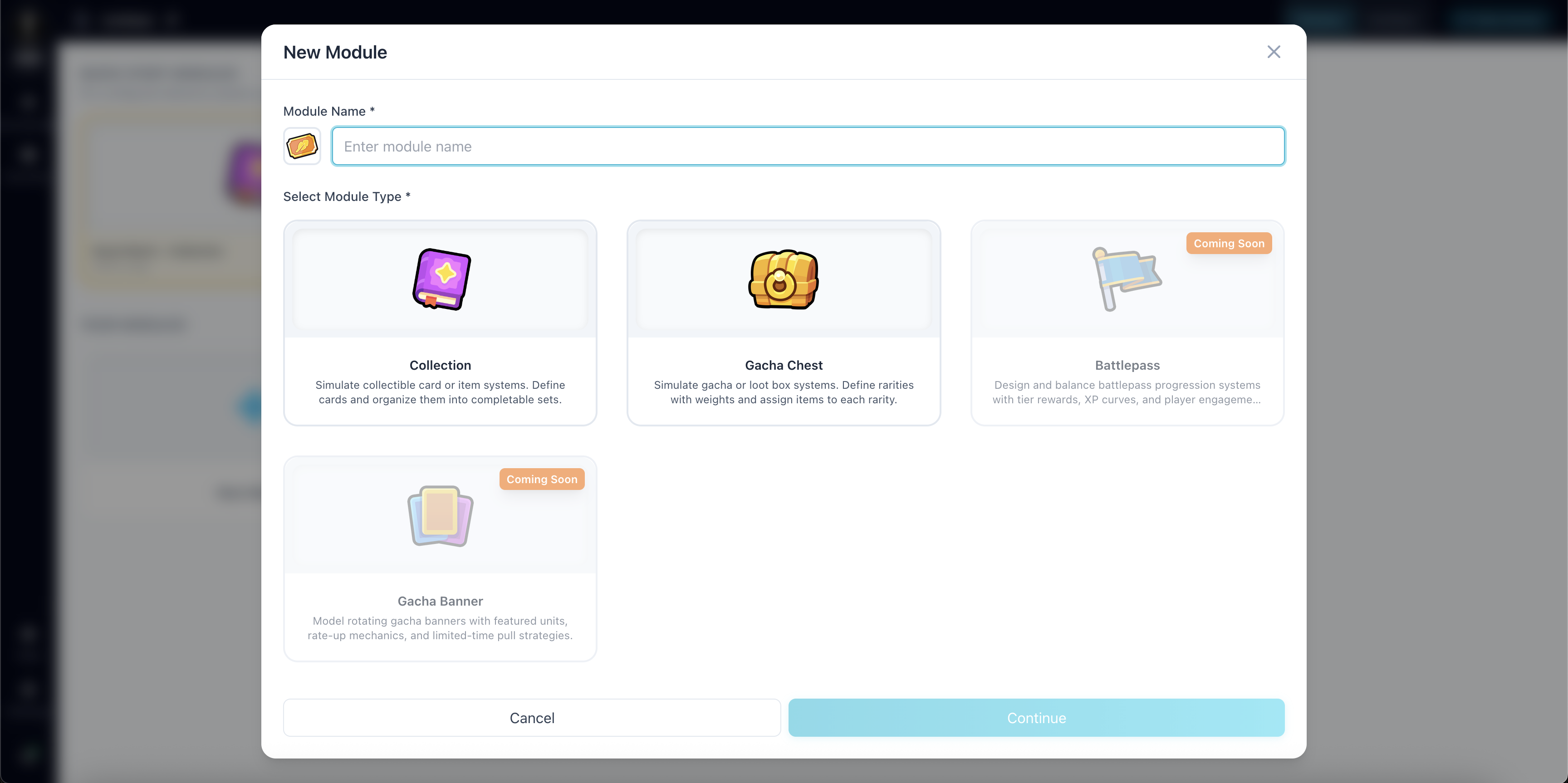 Overview of module types