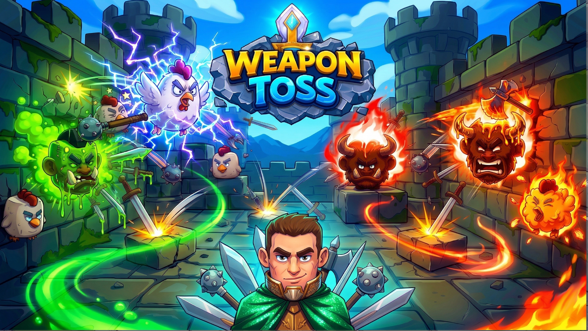 Weapon Toss - Toss. Bounce. Repeat. A fast-paced roguelite where you toss weapons at waves of enemies. Every throw counts. Every bounce matters.